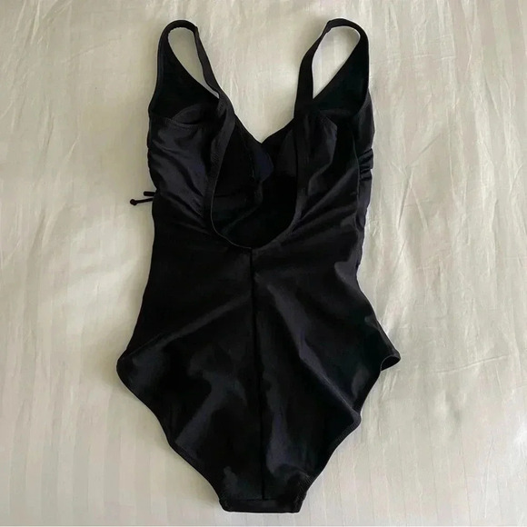 Gottex Golden Touch Surplice Tank Swimsuit Black Size 10 - Picture 10 of 14